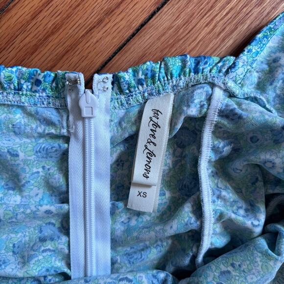 For Love And Lemons Blue Floral Mini Dress - Picture 6 of 7